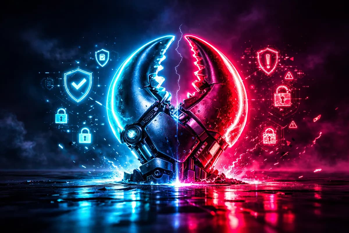 En klo der symboliserer OpenClaw, den nye ai-agent som har taget verden med storm